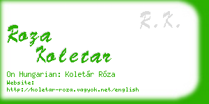 roza koletar business card